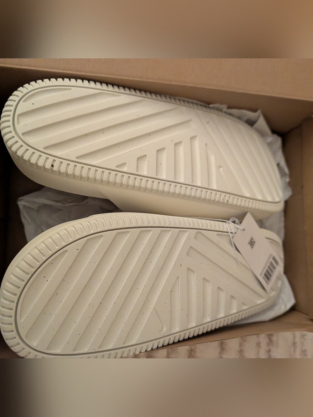 Nike White Calm Slide Men's Foam Slides - Picture 2 of 3